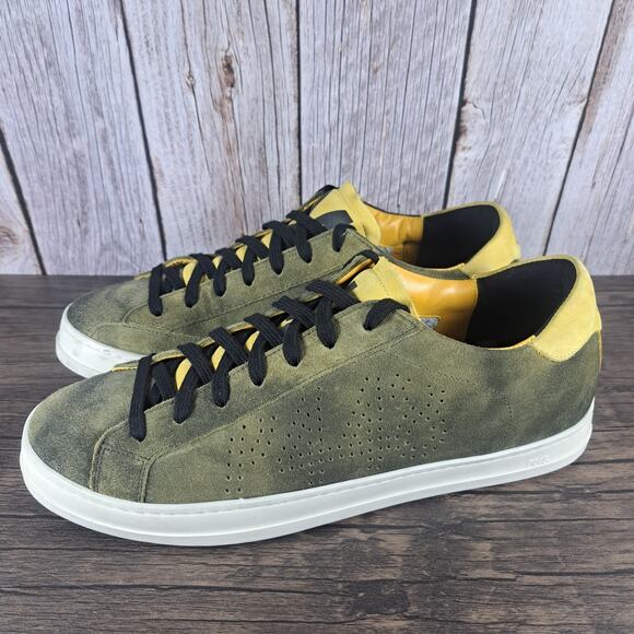P448 Miltary John Skate Sneaker Men's Sz 10 EU43 Miltary Green Yellow (GUC)